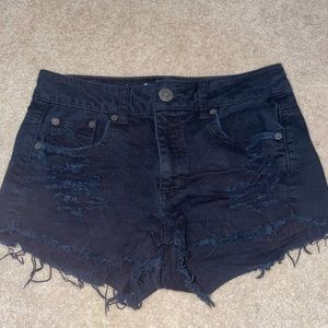 American Eagle black high waisted shorts